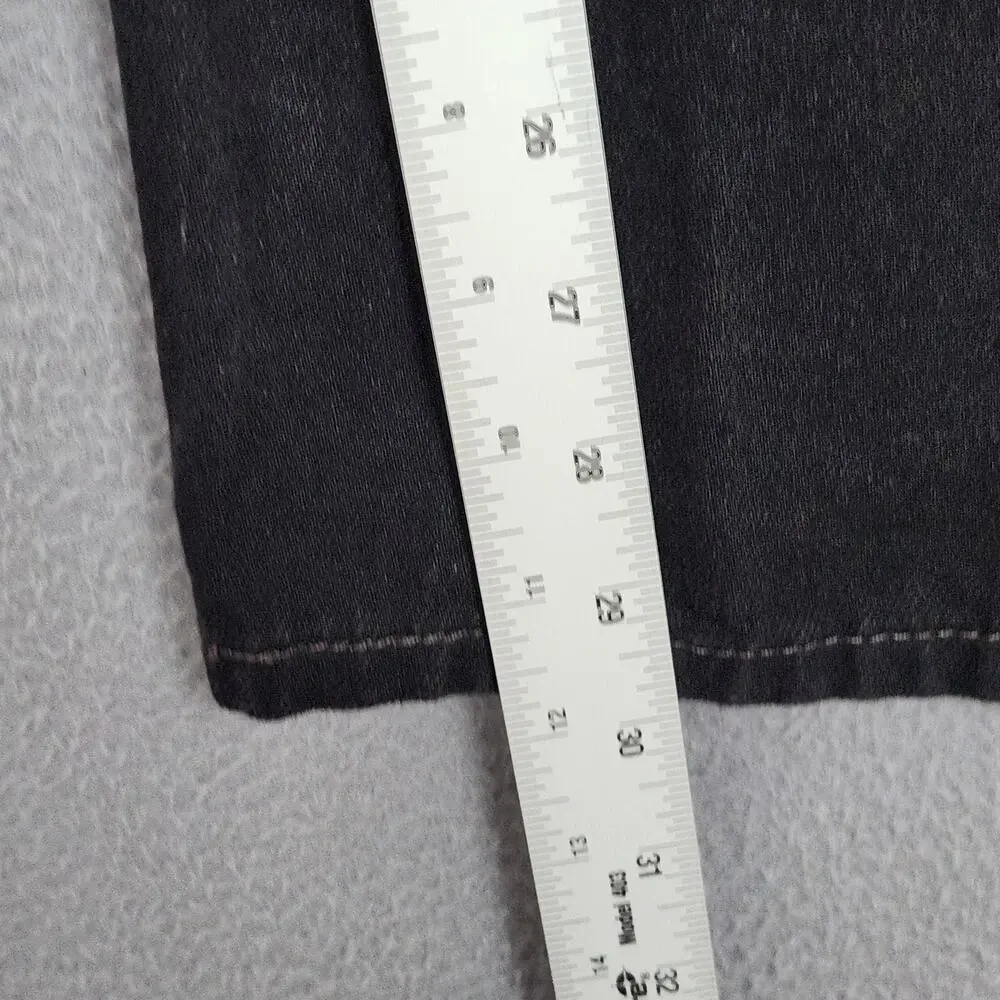 Levi's 505 Jeans Mens 38x30 Black Straight Leg Regular Fit Zip Fly Red Tab